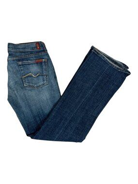 Vintage 7 For All Man Kind Denim Jeans Size 28 Flare Bootcut Y2K Made in USA